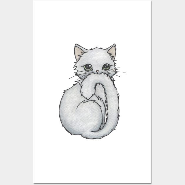 Cute Fluffy Kitten, Grey Wall Art by DILLIGAFM8